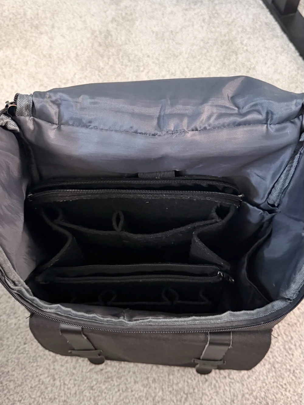 Men's Black Canvas Backpack - Travel & Commuter Bag
